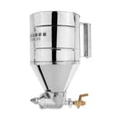 3.5L Stainless Steel Air Hopper Spray Gun Gravity Feed Wall Painting Sprayer with 3 Nozzles