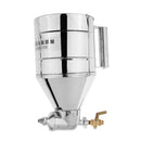 3.5L Stainless Steel Air Hopper Spray Gun Gravity Feed Wall Painting Sprayer with 3 Nozzles