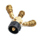 Heavy Duty Brass Propane Tank 3 Way Splitter Adapter Stove Gas Fitting Connector
