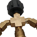 Heavy Duty Brass Propane Tank 3 Way Splitter Adapter Stove Gas Fitting Connector