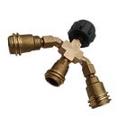 Heavy Duty Brass Propane Tank 3 Way Splitter Adapter Stove Gas Fitting Connector