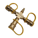 Y Connector 1/4'' Hose Quick Coupler Irrigation Valve Garden Water Splitter