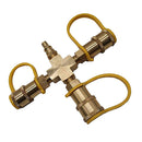 Y Connector 1/4'' Hose Quick Coupler Irrigation Valve Garden Water Splitter