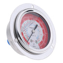Liquid Filled Pressure Gauge For Water Oil Hydraulic Coolants 3.8MPa, Clear and fast reading, dual scale: PSI / MPa