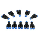 10 Pcs Push To Connect Fitting, Pneumatic Y Connector Tee Air Hose Tube 4mm