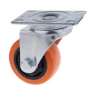 3inch Low Profile Casters Wheels Soft Rubber Swivel Caster with 360 Degree Top Plate for Set of 1