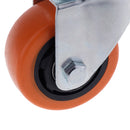 3inch Low Profile Casters Wheels Soft Rubber Swivel Caster with 360 Degree Top Plate for Set of 1