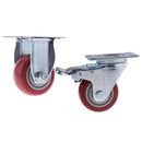 Trolley Furniture Rubber Wheel Fixed Top Plate Caster - 3 Inch
