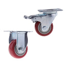 Trolley Furniture Rubber Wheel Fixed Top Plate Caster - 3 Inch