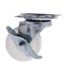 1Pack 1.5'' Swivel Caster Nylon Wheel Top Plate Bearing Heavy Duty With Brake