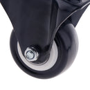 Rubber Caster Wheel with Rigid Non-Swivel Top Plate - 2-Inch - Non-Marking for Use in Hospitals, Food Service, & Other Institutional Applications