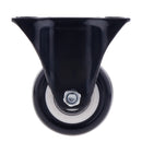 Rubber Caster Wheel with Rigid Non-Swivel Top Plate - 2-Inch - Non-Marking for Use in Hospitals, Food Service, & Other Institutional Applications