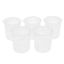 5 Pcs Lab 500ml Plastic Graduated Measuring Beaker Liquid Cup Container