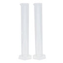 2Pcs Plastic Graduated Measuring Cylinders Set, 250ml, Laboratory Supplies