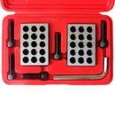 Pair 1-2-3 Block Set 0.0001'' Precision Matched Milling Machinist 23 Holes - with Screws Wrench Case