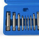 10 Pieces HSS Steel Broken Head Tap Remover Stripped Screw Tap Extractor Set with Case, M4 to M22, Anti-Rust