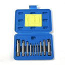 10 Pieces HSS Steel Broken Head Tap Remover Stripped Screw Tap Extractor Set with Case, M4 to M22, Anti-Rust