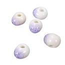 5Pcs 8mm Round Frozen Ceramic Loose Beads Handmade DIY Jewelry Making