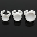 10Pcs White Plastic Ring Ink Tattoo Cups Tattoo Supplies Permanent Makeup