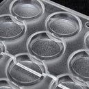 Matte Round Shaped Polycarbonate Sweet Candy Mold 24 Cavity DIY PC Chocolate Mould Tray