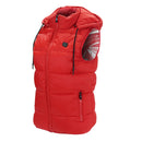 Unisex USB Heating Electric Heated Vest Winter Warm Hooded Jacket Coat Clothing Red