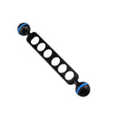 HOOZHU S07 25.4 7" Double Ball Head Bracket Support for Diving Light Diving Camera Flashlight Arm