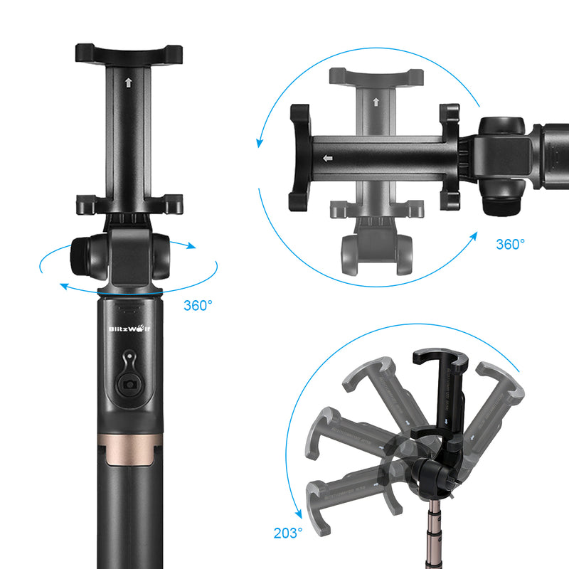 BlitzWolf BW-BS3 Versatile 3 in 1 bluetooth Tripod Selfie Sticks for iphone 8 8 Plus iphone X