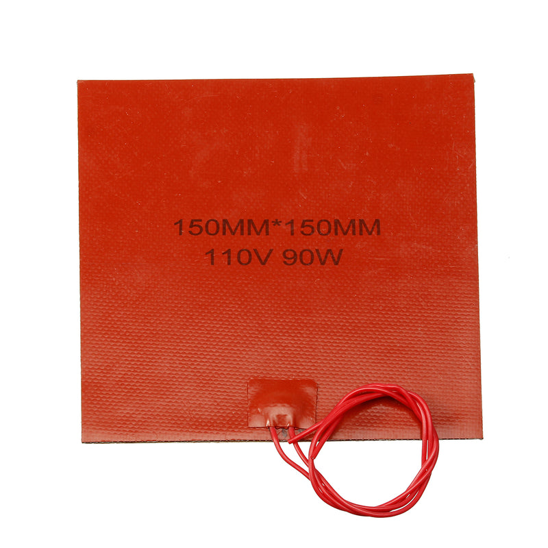 100-400mm 40-500W 110V Heated Bed Heater Pad Silicone Heating Mat