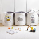 Pattern Laundry Hamper Cotton Rope Woven Handbag Canvas Laundry Basket Storage Bag Baby Toys Bin