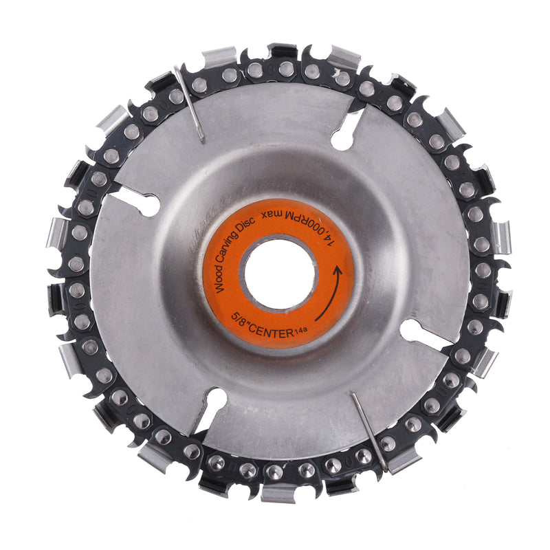 4 Inch Grinder Disc with Chain 22 Tooth Fine Cut Chain Wood Carving Disc