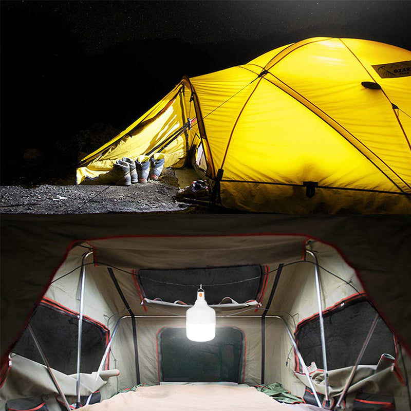 40W 80W 100W150W Portable USB Charging Three Modes Bright White LED Emergency Light Bulb for Camping Fishing