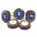 5pcs 80 Grit 4mm Shank Grinding Sandpaper Flap Wheel Sanding Discs For Rotary Tools