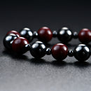 Healthy Healing Jewelry Black and Red Beads Magnet Stone Beaded Necklace Unisex