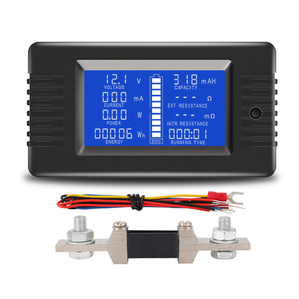 PZEM-015 Battery Tester DC Voltage Current Power Capacity Internal And External Resistance Residual Electricity Meter With 200A Shunt