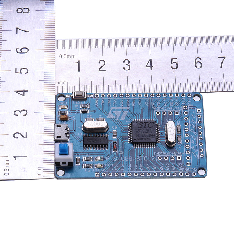 51 MCU Minimum System Board STC12C5A60S2 STC89C52 Learning Development  Board MCU  UART with 2 Serial Port