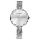 MINI FOCUS MF0275L Ultra Thin Mesh Strap Analog Clock Waterproof Concise Women Quartz Watch Wristwatch