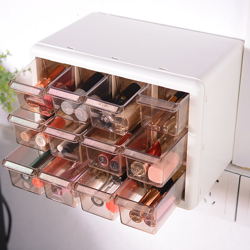 Transparent Jewelry Storage Organizer Drawers Box Makeup Cosmetic Case