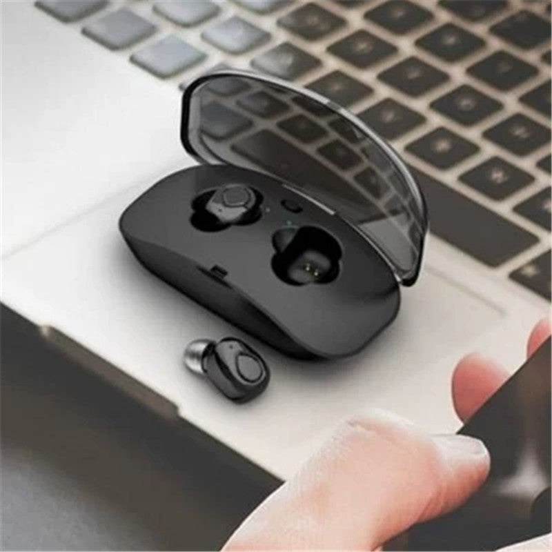 True Wireless bluetooth 4.2 Headset Stereo Hifi CVC Noise Cancelling Earphone With Mic Portable Charging Box