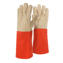 Fireproof Work Gloves Durable Cow Leather Anti-Heat Flame Retardant Safety Gloves