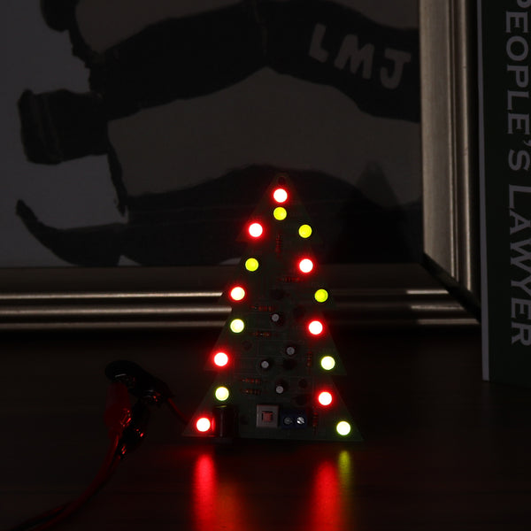 Assembled USB Power Christmas Tree 16 LED Color Light Electronic PCB Decoration Tree Children Gift Ordinary Version
