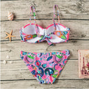 Original Sexy Abstract Figure Print Dome Nylon Swimsuit Swimwear Bikini Sets