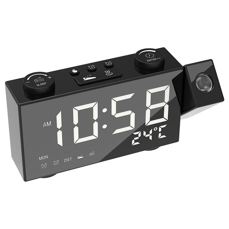 H8 Projection Clock Creative Alarm Clock Laser Multifunction Digital Clock FM Radio Clock