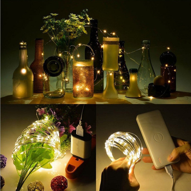 USB Powered 5.3M 50LEDs RGB 8 Modes Silver Wire Fairy String Light+Remote Control for Christmas