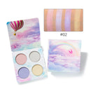 4 Colors Highlight Shimmer Glitter Eye Shadow Palette Glow Face Cosmetic