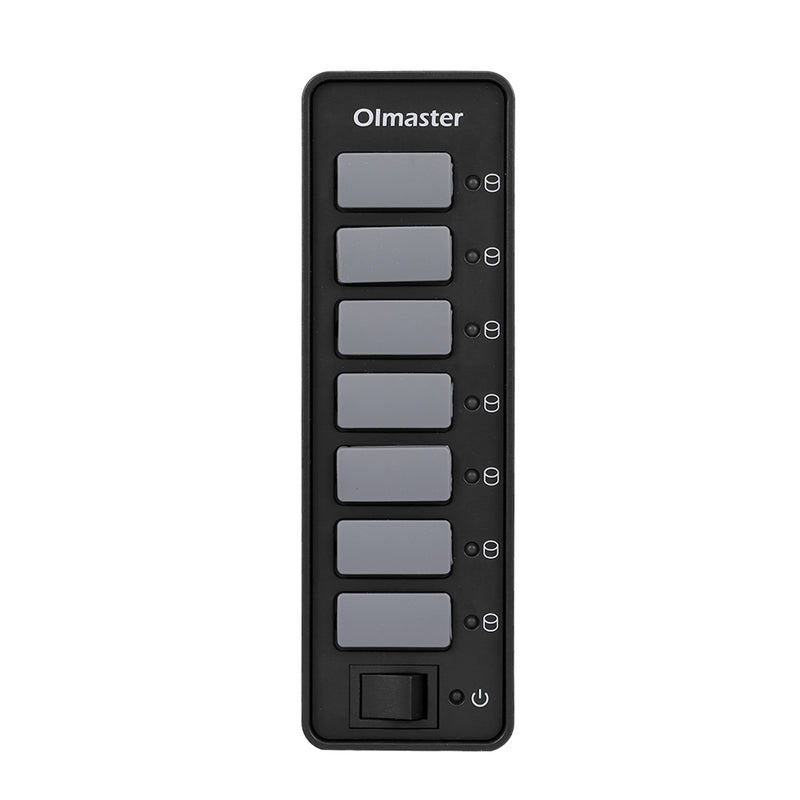 OImaster HB-8717U3 USB3.0 7 Ports Adapter 5Gbps with Dustproof Cap Switch Connector USB Hub for PC Laptop