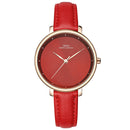 IBSO 6606 Simple Design Ladies Wrist Watch Business Style Leather Band Quartz Watch