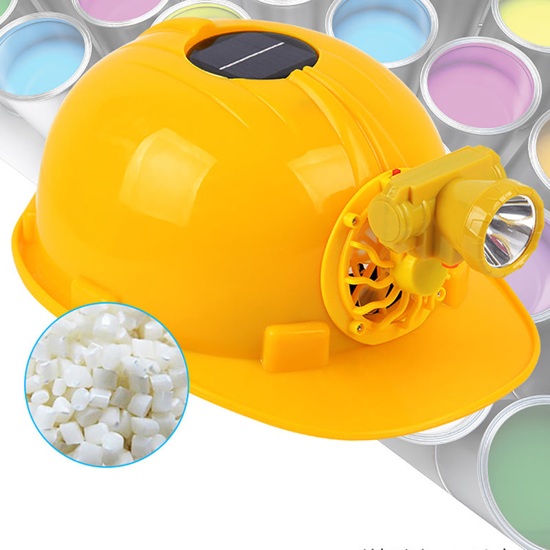Construction Hard Hat Safety Protect Work Helmet with Solar Powered Cooling Fan