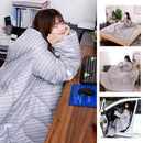 Winter Lazy Quilt With Sleeves Warm Thickened Blankets Washed Quilt 120cm x160cm