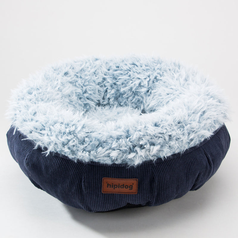 Cozy Solid Fleece Round Pet Bed