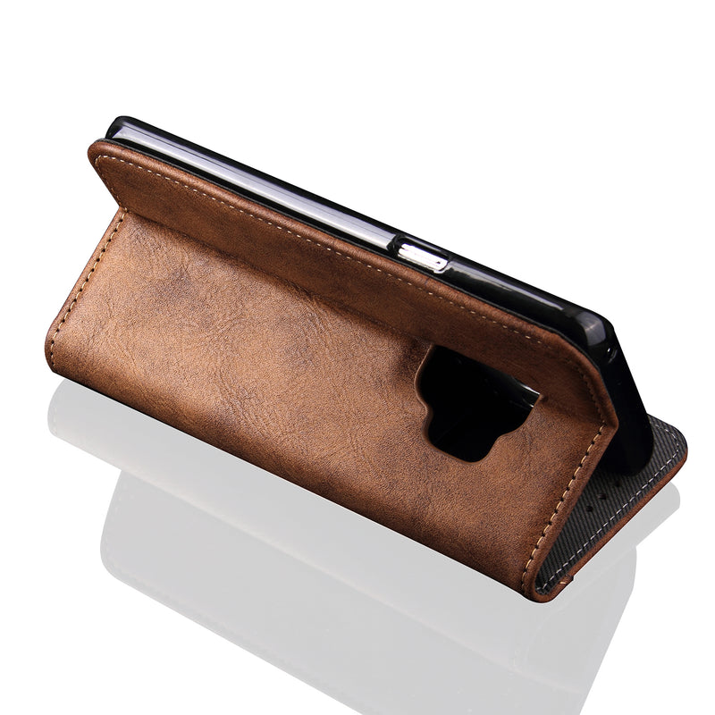 Flip Bracket Card Slot PU Leather Protective Case for Samsung Galaxy S9 Plus